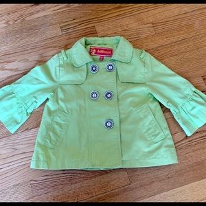 Girls DOLLHOUSE Green Spring Pea Coat M 6 / 6x